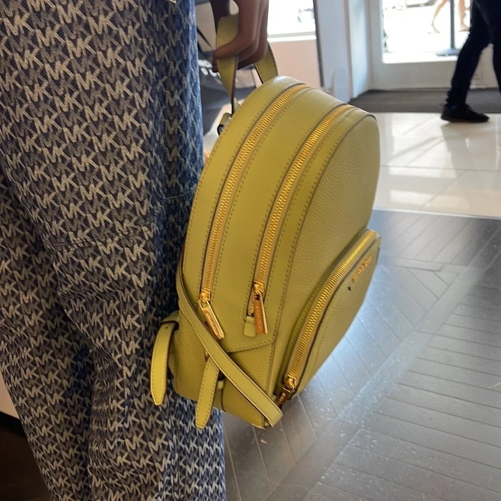 Michael Kors Jaycee Medium Logo Backpack Light Sage